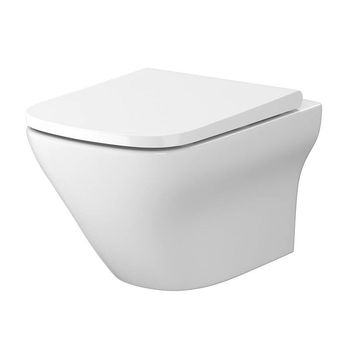 Vas WC suspendat Cersanit Larga Square CleanOn + capac S701-473