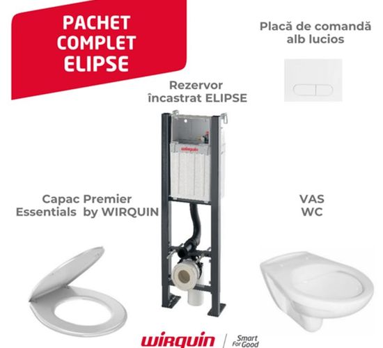 Rama WC Wirquin Elipse+clapeta+vas WC ROCA+capac 50950179