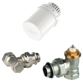 Set robinet cu cap termostat + retur Honeywell 1/2 p/u eurocon VTL3036ES15